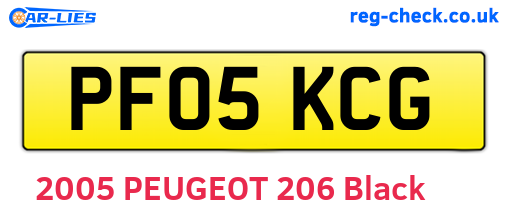 PF05KCG are the vehicle registration plates.
