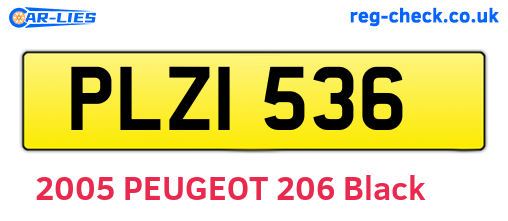 PLZ1536 are the vehicle registration plates.