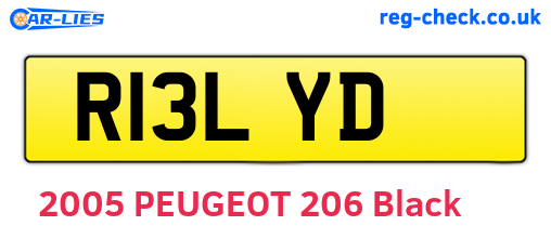 R13LYD are the vehicle registration plates.