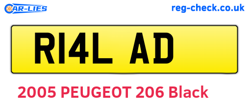 R14LAD are the vehicle registration plates.