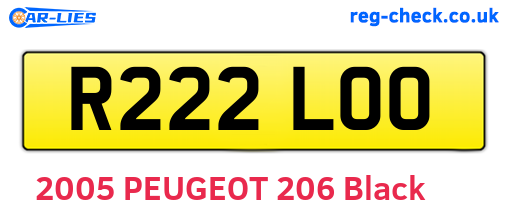 R222LOO are the vehicle registration plates.