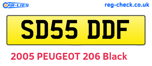 SD55DDF are the vehicle registration plates.