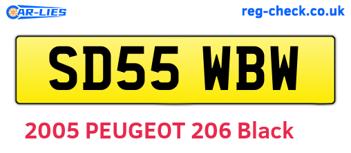 SD55WBW are the vehicle registration plates.