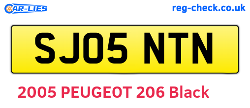 SJ05NTN are the vehicle registration plates.