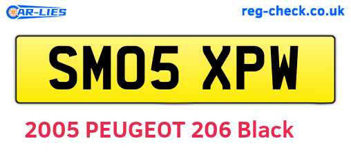 SM05XPW are the vehicle registration plates.