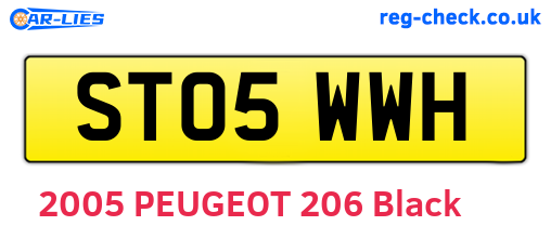ST05WWH are the vehicle registration plates.
