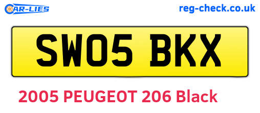 SW05BKX are the vehicle registration plates.