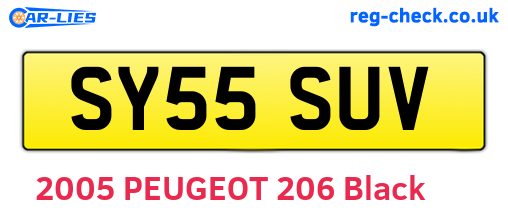 SY55SUV are the vehicle registration plates.