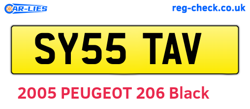 SY55TAV are the vehicle registration plates.