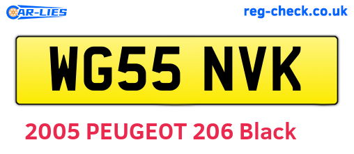 WG55NVK are the vehicle registration plates.
