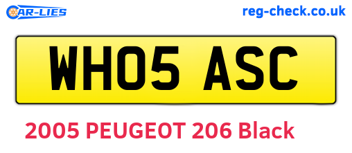 WH05ASC are the vehicle registration plates.