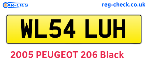 WL54LUH are the vehicle registration plates.