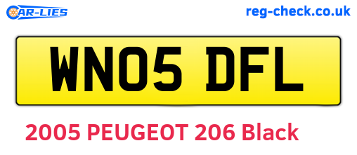 WN05DFL are the vehicle registration plates.