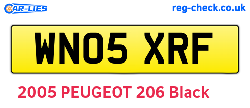 WN05XRF are the vehicle registration plates.