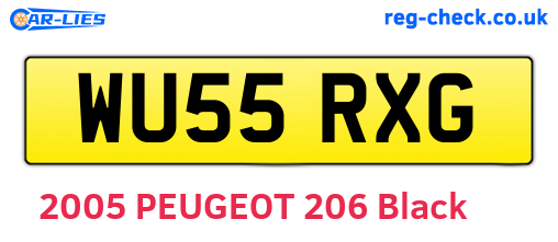 WU55RXG are the vehicle registration plates.