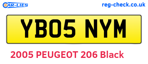 YB05NYM are the vehicle registration plates.