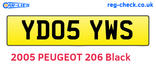 YD05YWS are the vehicle registration plates.
