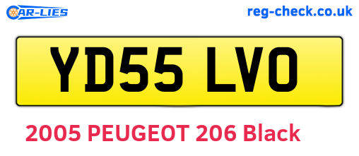 YD55LVO are the vehicle registration plates.