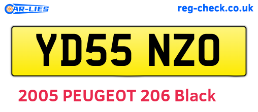 YD55NZO are the vehicle registration plates.
