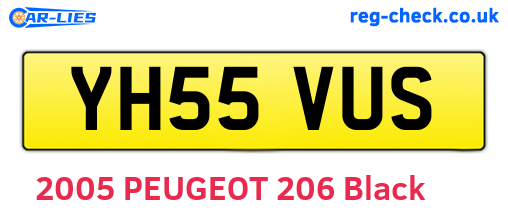 YH55VUS are the vehicle registration plates.