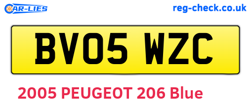 BV05WZC are the vehicle registration plates.