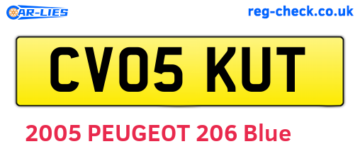 CV05KUT are the vehicle registration plates.