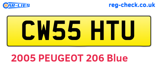 CW55HTU are the vehicle registration plates.