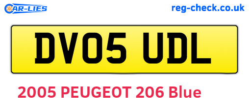 DV05UDL are the vehicle registration plates.
