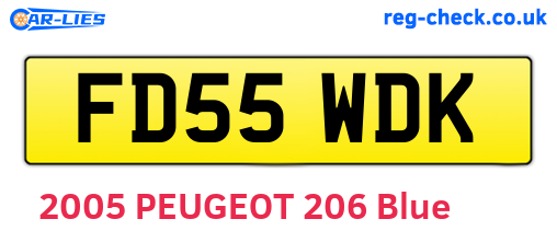FD55WDK are the vehicle registration plates.