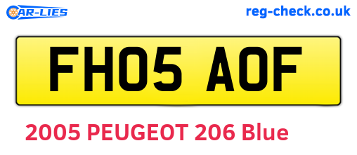 FH05AOF are the vehicle registration plates.