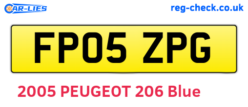 FP05ZPG are the vehicle registration plates.
