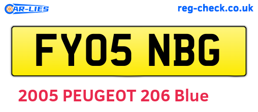 FY05NBG are the vehicle registration plates.