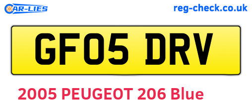 GF05DRV are the vehicle registration plates.
