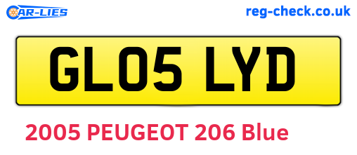 GL05LYD are the vehicle registration plates.