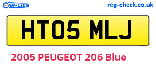 HT05MLJ are the vehicle registration plates.