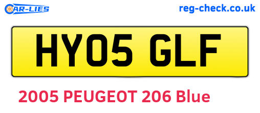 HY05GLF are the vehicle registration plates.