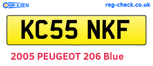 KC55NKF are the vehicle registration plates.