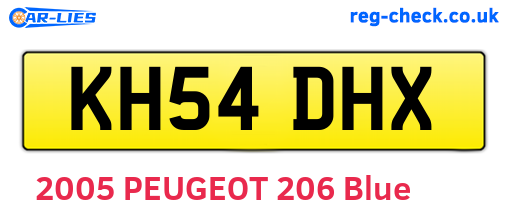 KH54DHX are the vehicle registration plates.