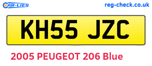 KH55JZC are the vehicle registration plates.