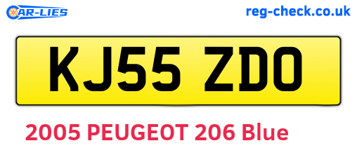 KJ55ZDO are the vehicle registration plates.