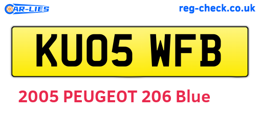 KU05WFB are the vehicle registration plates.