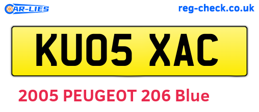 KU05XAC are the vehicle registration plates.