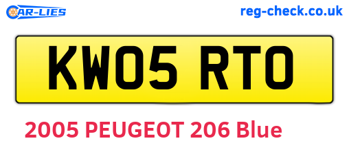 KW05RTO are the vehicle registration plates.