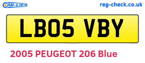 LB05VBY are the vehicle registration plates.