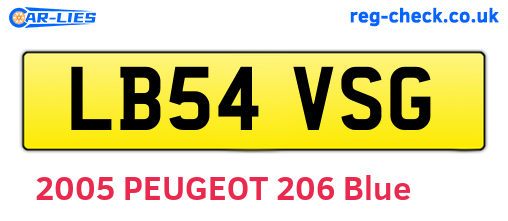 LB54VSG are the vehicle registration plates.