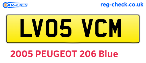 LV05VCM are the vehicle registration plates.