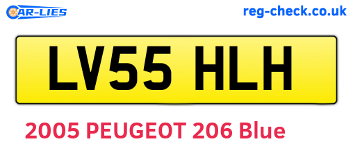 LV55HLH are the vehicle registration plates.