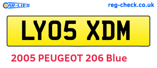 LY05XDM are the vehicle registration plates.