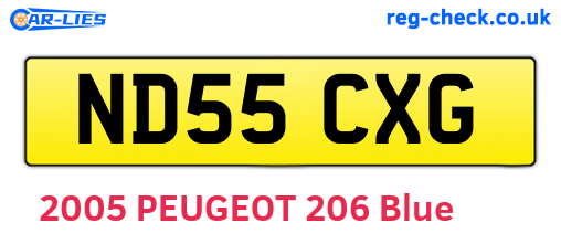 ND55CXG are the vehicle registration plates.