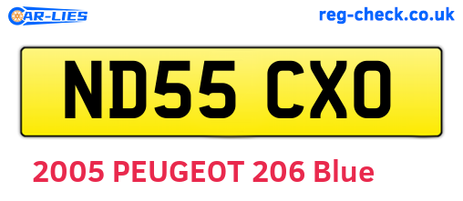ND55CXO are the vehicle registration plates.